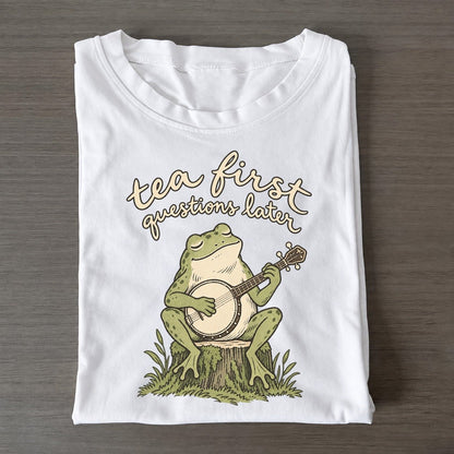 Banjo Evenings Pond Folk Classic T-shirt – White