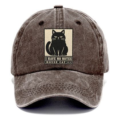 I Have No Notes Neko Says No Classic Cap – Brown