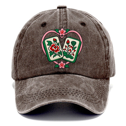 Lucky Pair Mahjong Game Night Classic Cap – Brown