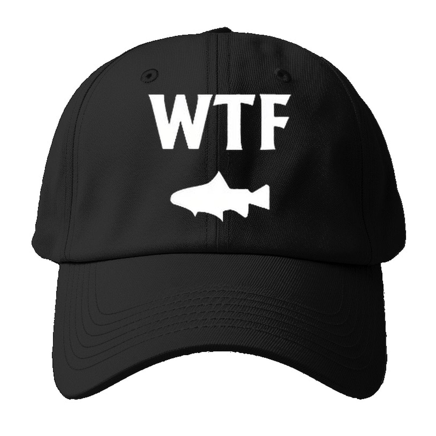 Wtf Wheres The Fish Baseball Cap – Black