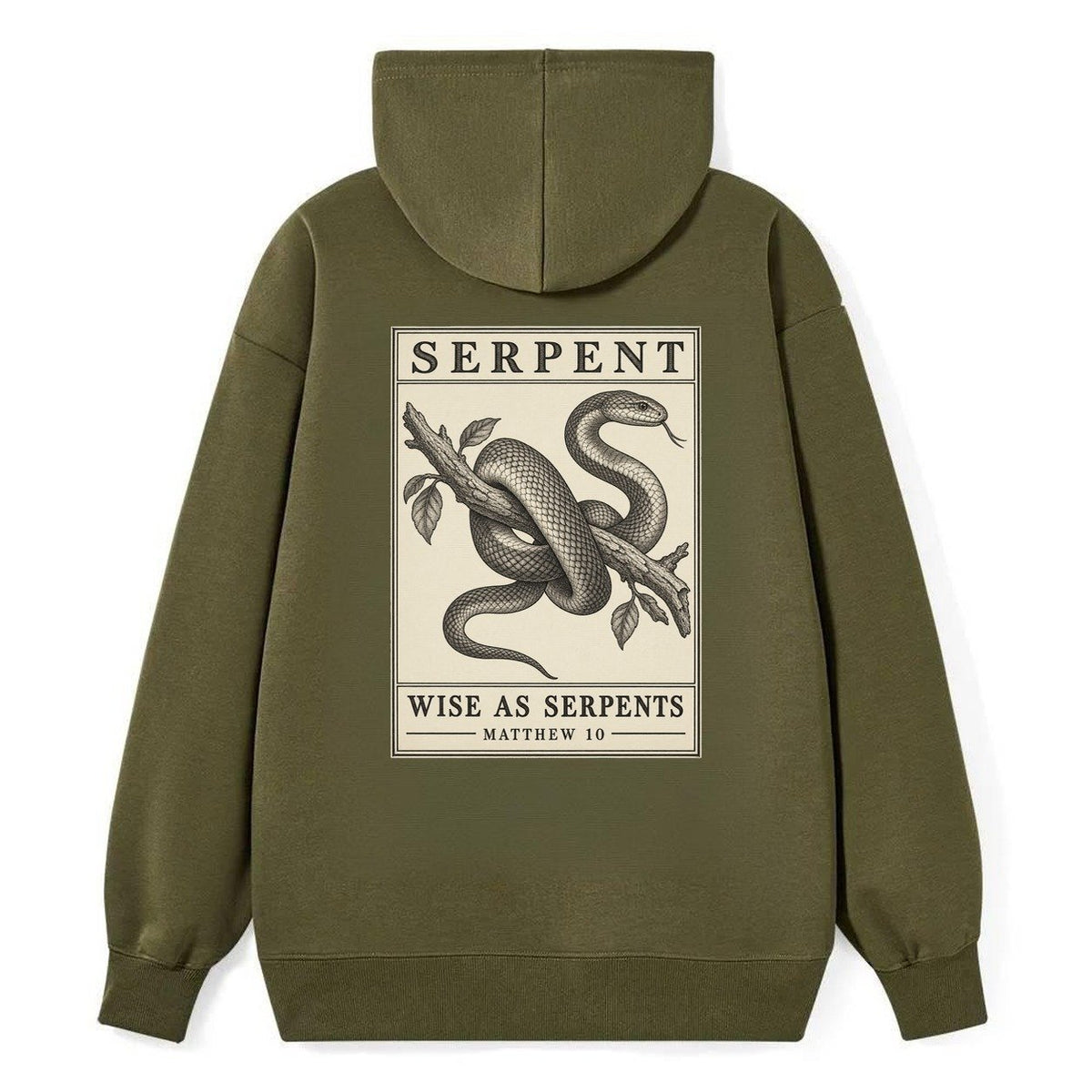 Serpent Specimen Plate Creature Canticle Classic Pullover Hoodie – Armygreen