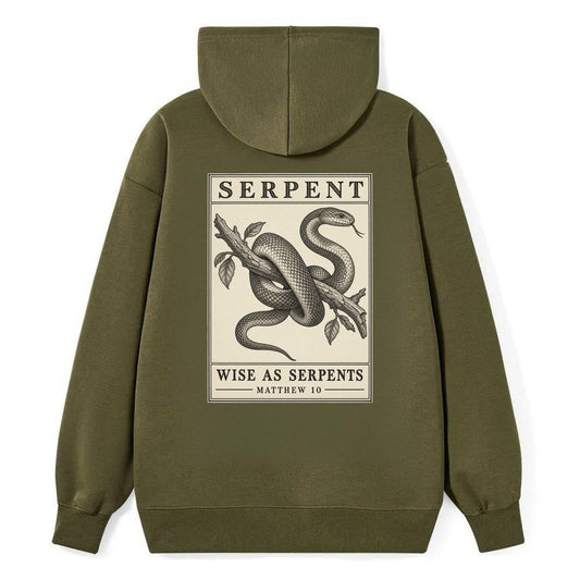 Serpent Specimen Plate Creature Canticle Classic Pullover Hoodie – Armygreen