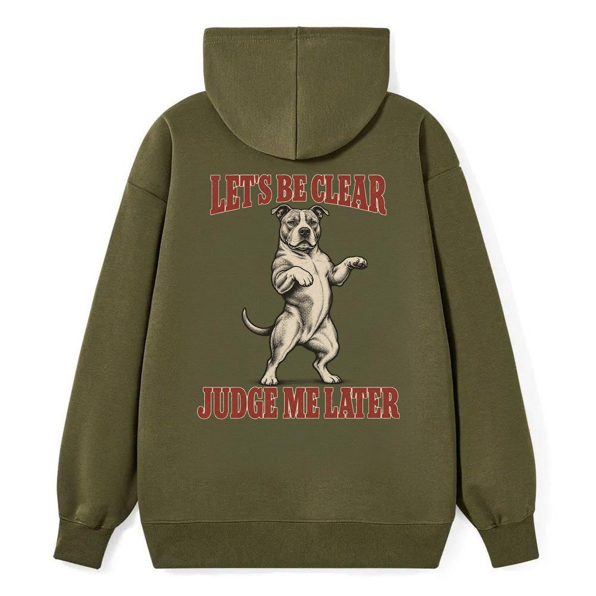 American Staffordshire Terrier Dog Declarations Classic Pullover Hoodie – Armygreen