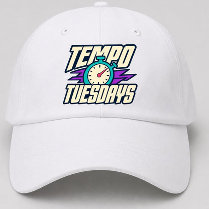 Tempo Tuesdays 90S Running Clubs Baseball Cap – White