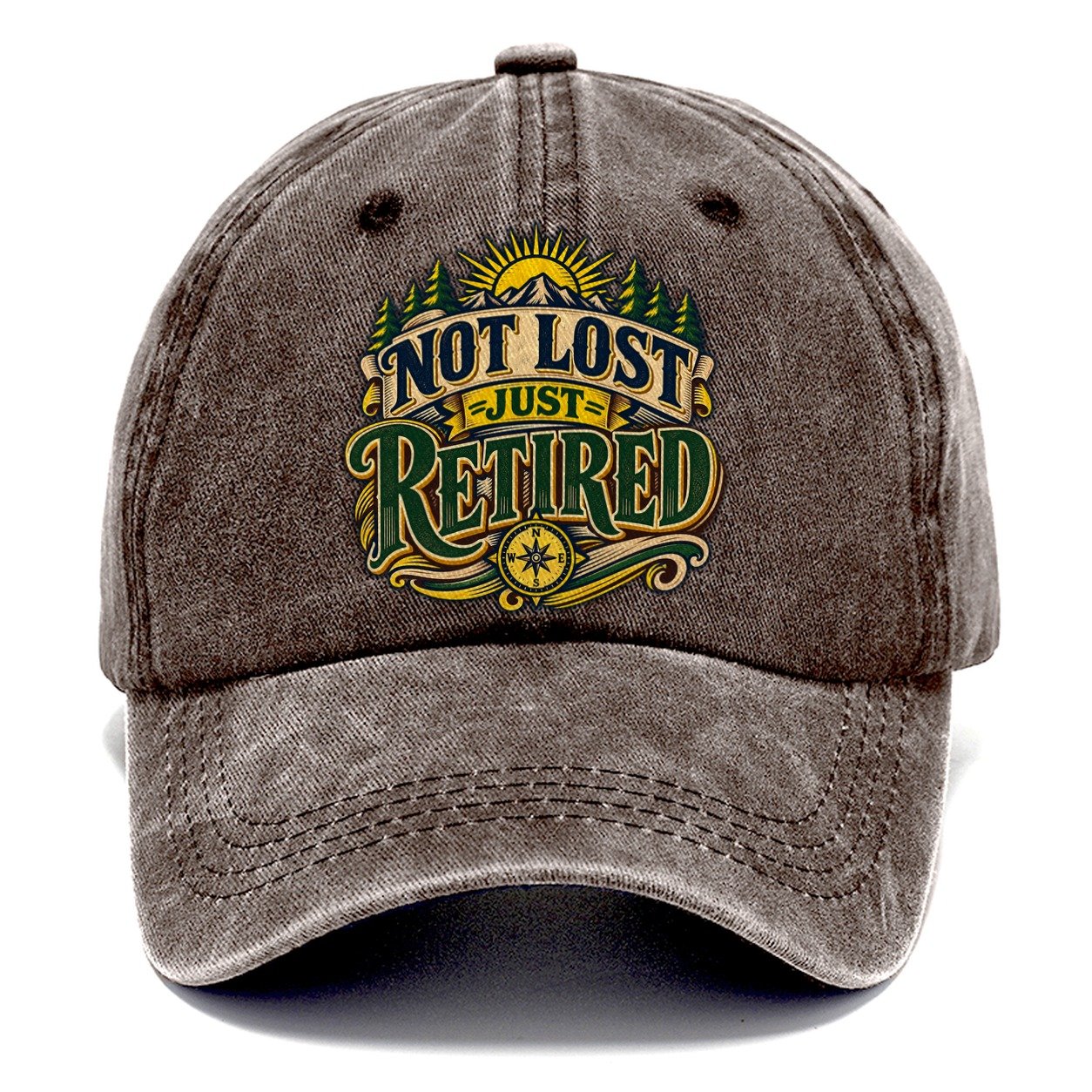 Not Lost Just Retired Retired Living Classic Cap – Brown