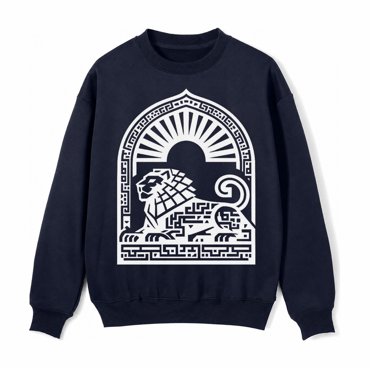 Persian Lion Arch Fleece Sweatshirt – Navy Blue
