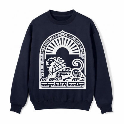 Persian Lion Arch Fleece Sweatshirt – Navy Blue