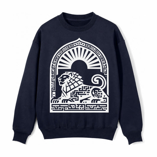 Persian Lion Arch Fleece Sweatshirt – Navy Blue