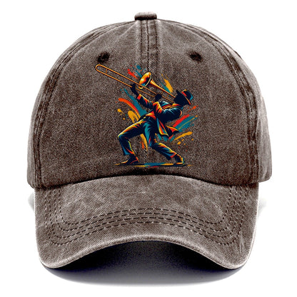 Trombone Icon Music Instruments Classic Cap – Brown