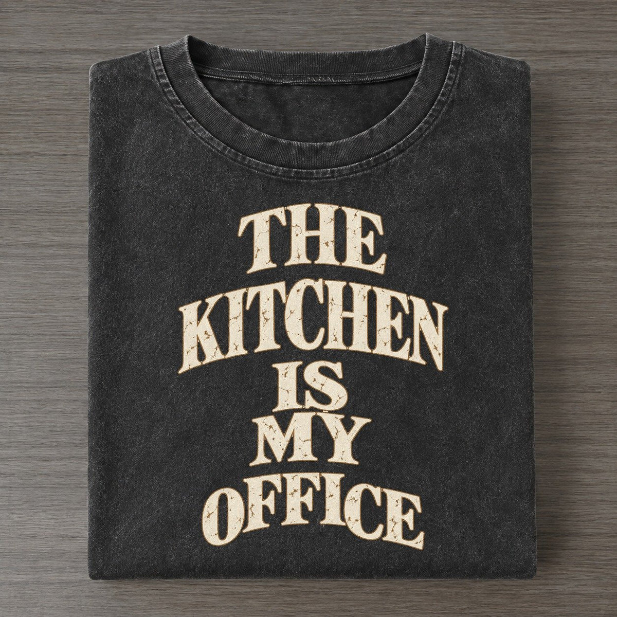 The Kitchen Is My Office Quiet Statements Vintage T-shirt – Black