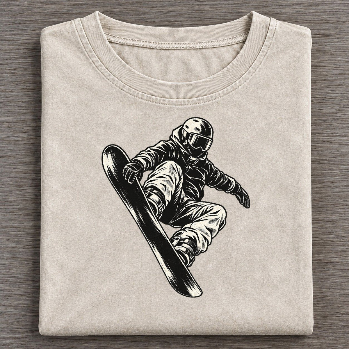 Snowboarder Grab Jump Global Sports Ink Figures Vintage T-shirt – Off White