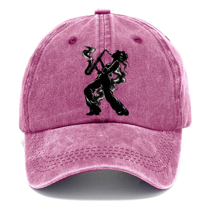 Woman Saxophone Player Classic Cap – Dusty Rose