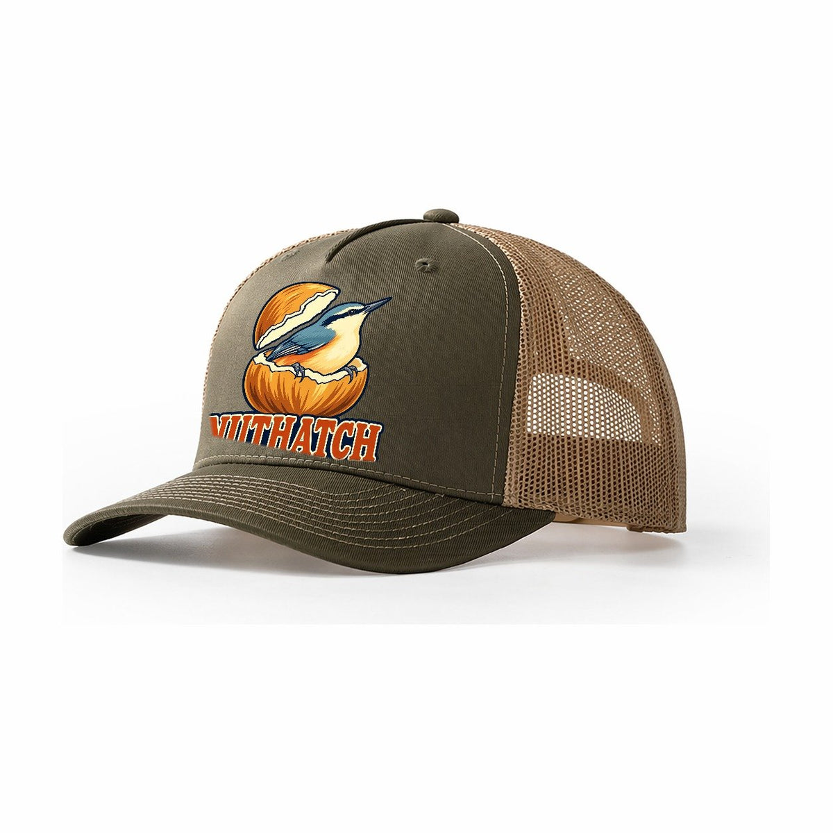 Nuthatch Birdwatching Trucker Hat – Olive Khaki