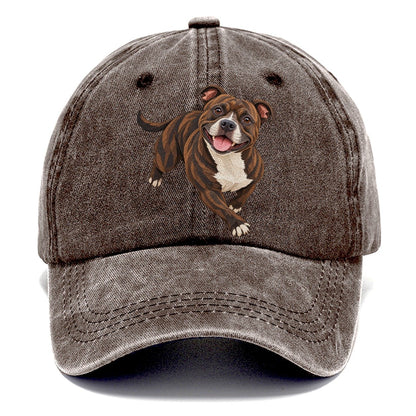 Happy Brindle Pitbull Classic Cap – Brown