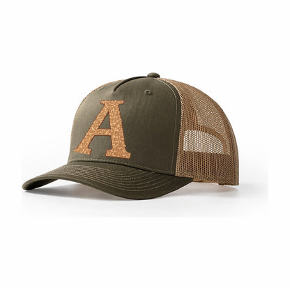 Woven Tweed A Monogram Trucker Hat – Olive Khaki