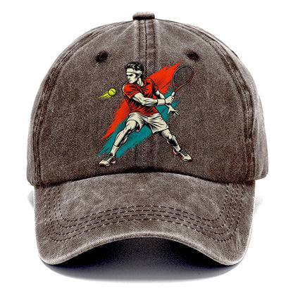 Pop Art Tennis Backhand Classic Cap – Brown