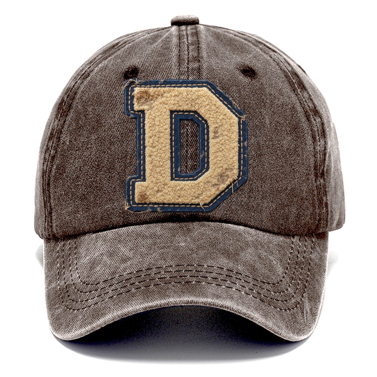 Varsity Chenille D Monogram Classic Cap – Brown