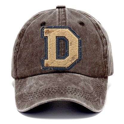 Varsity Chenille D Monogram Classic Cap – Brown