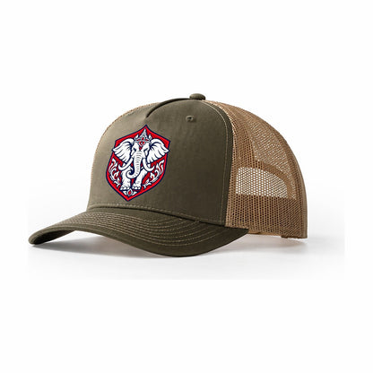 Thailand Minimal Emblem Country Logos Trucker Hat – Olive Khaki