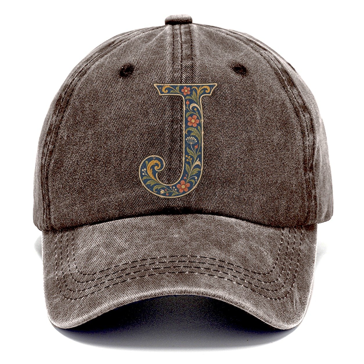 Wildflower J Monogram Classic Cap – Brown