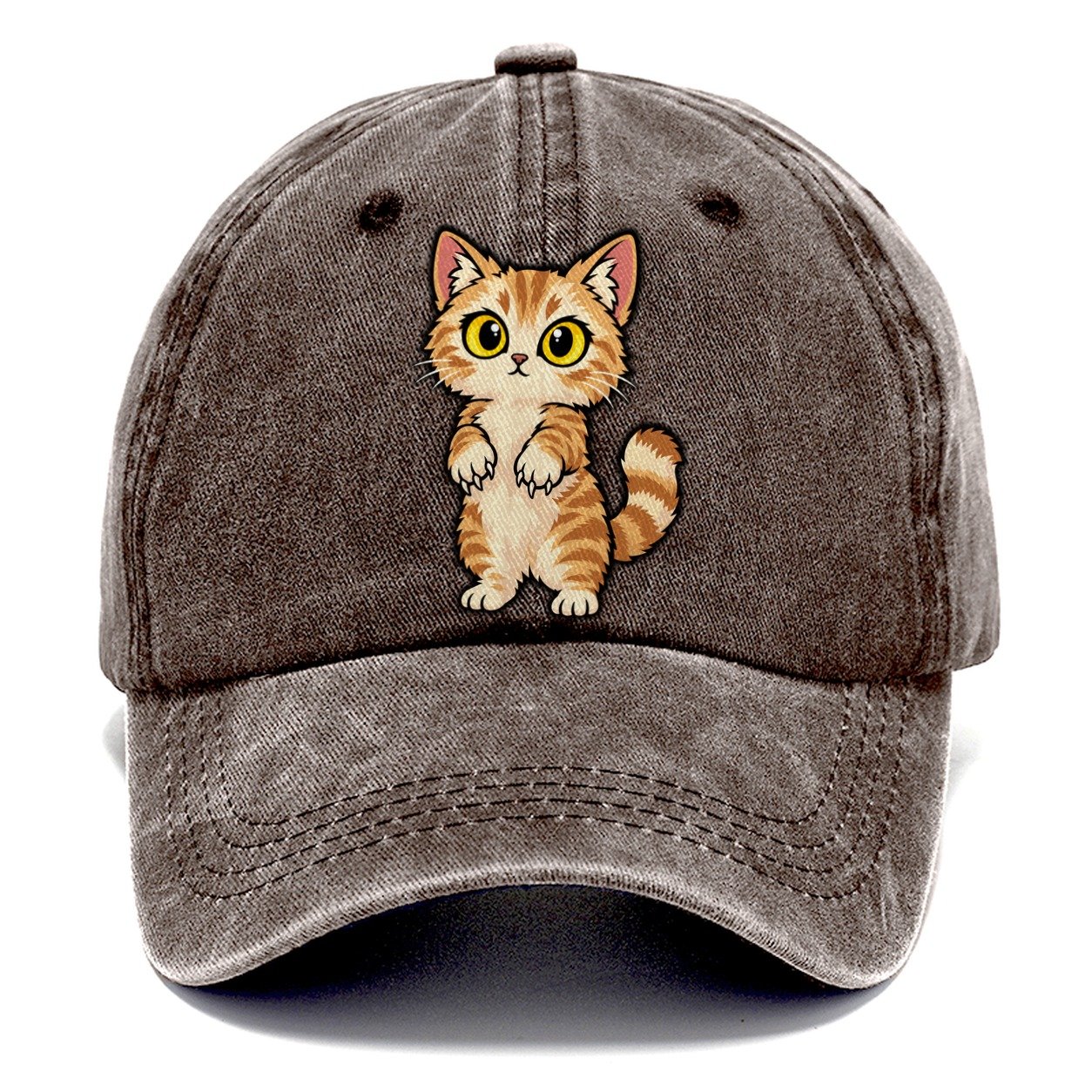 Munchkin Standing Up Peeking Cats Classic Cap – Brown