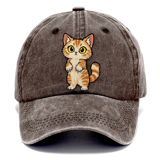 Munchkin Standing Up Peeking Cats Classic Cap – Brown