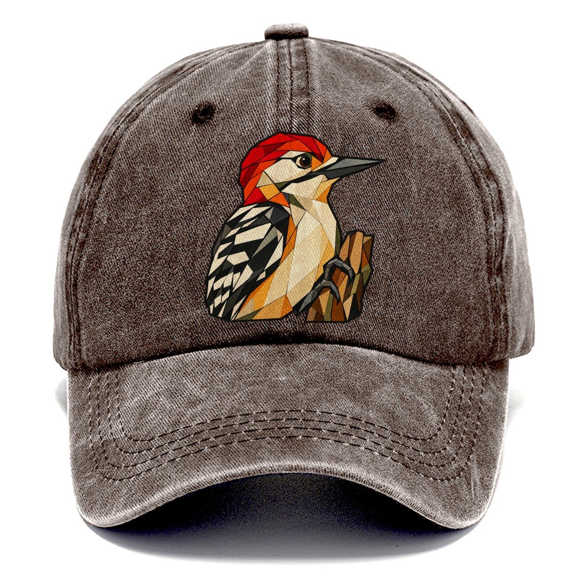 Red Bellied Woodpecker Wildwood Mosaic Classic Cap – Brown