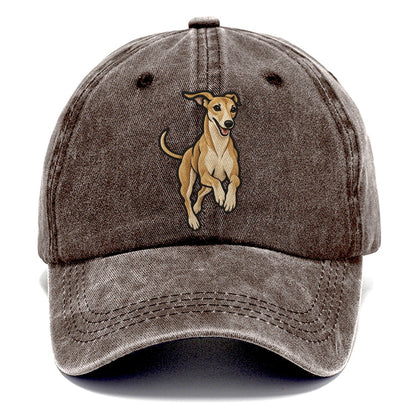 Whippet Bounding Fan Favorites Classic Cap – Brown