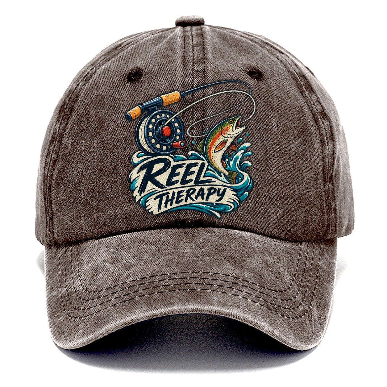 Reel Therapy Fishing Elegant Classic Cap – Brown