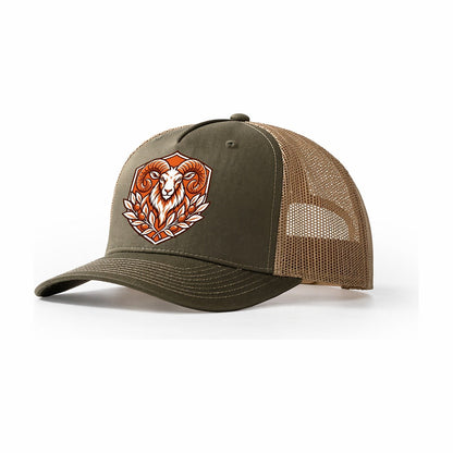 Cyprus Minimal Emblem Country Logos Trucker Hat – Olive Khaki