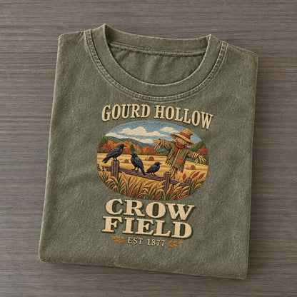 Crow Field Gourd Hollow Vintage T-shirt – Army Green
