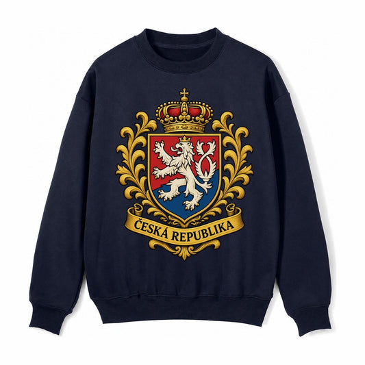 Czech Republic Lion Fleece Sweatshirt – Navy Blue