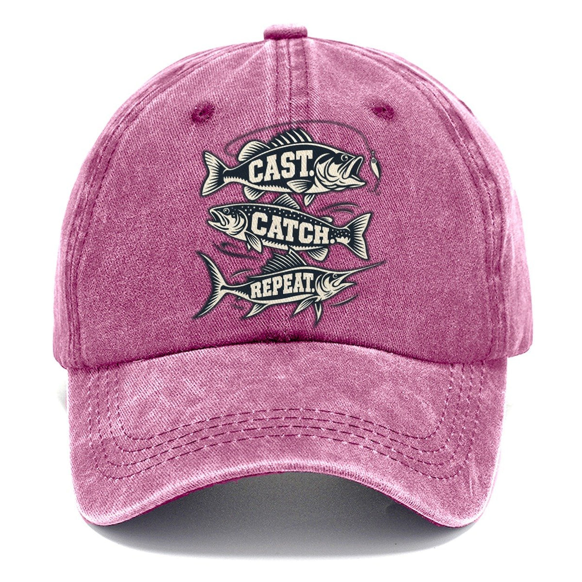 Cast Catch Repeat Fishing Elegant Classic Cap – Dusty Rose