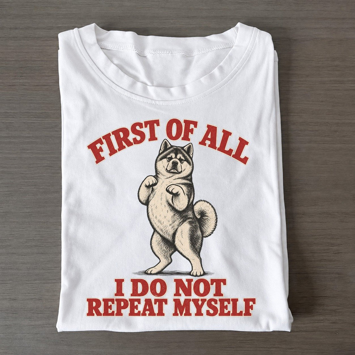 Akita Dog Declarations Classic T-shirt – White