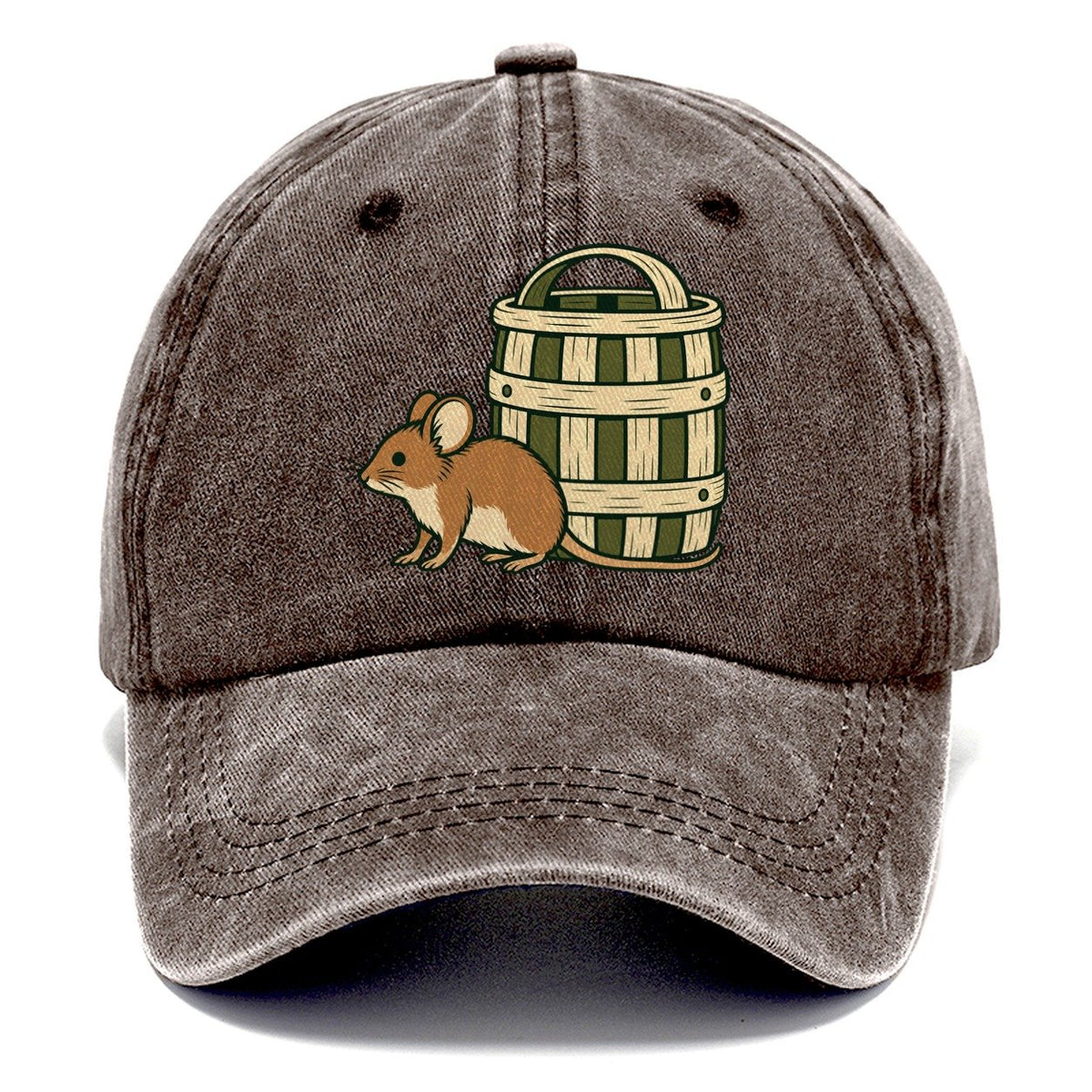 Field Mouse And Basket Foraging And Mycology Classic Cap – Brown