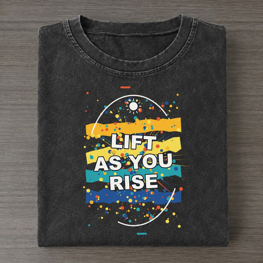 Lift As You Rise Colorburst Uplift Vintage T-shirt – Black