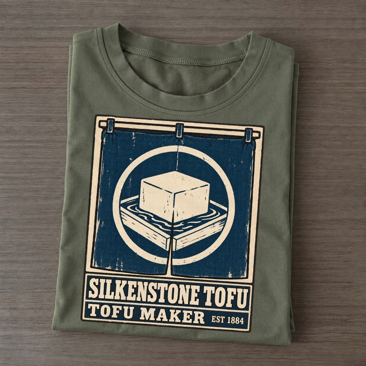 Silkenstone Tofu Maker Noren Trade Co Classic T-shirt – Army Green