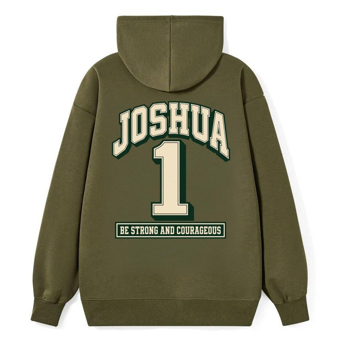 Joshua 1 Varsity Chapel Varsity Classic Pullover Hoodie – Armygreen