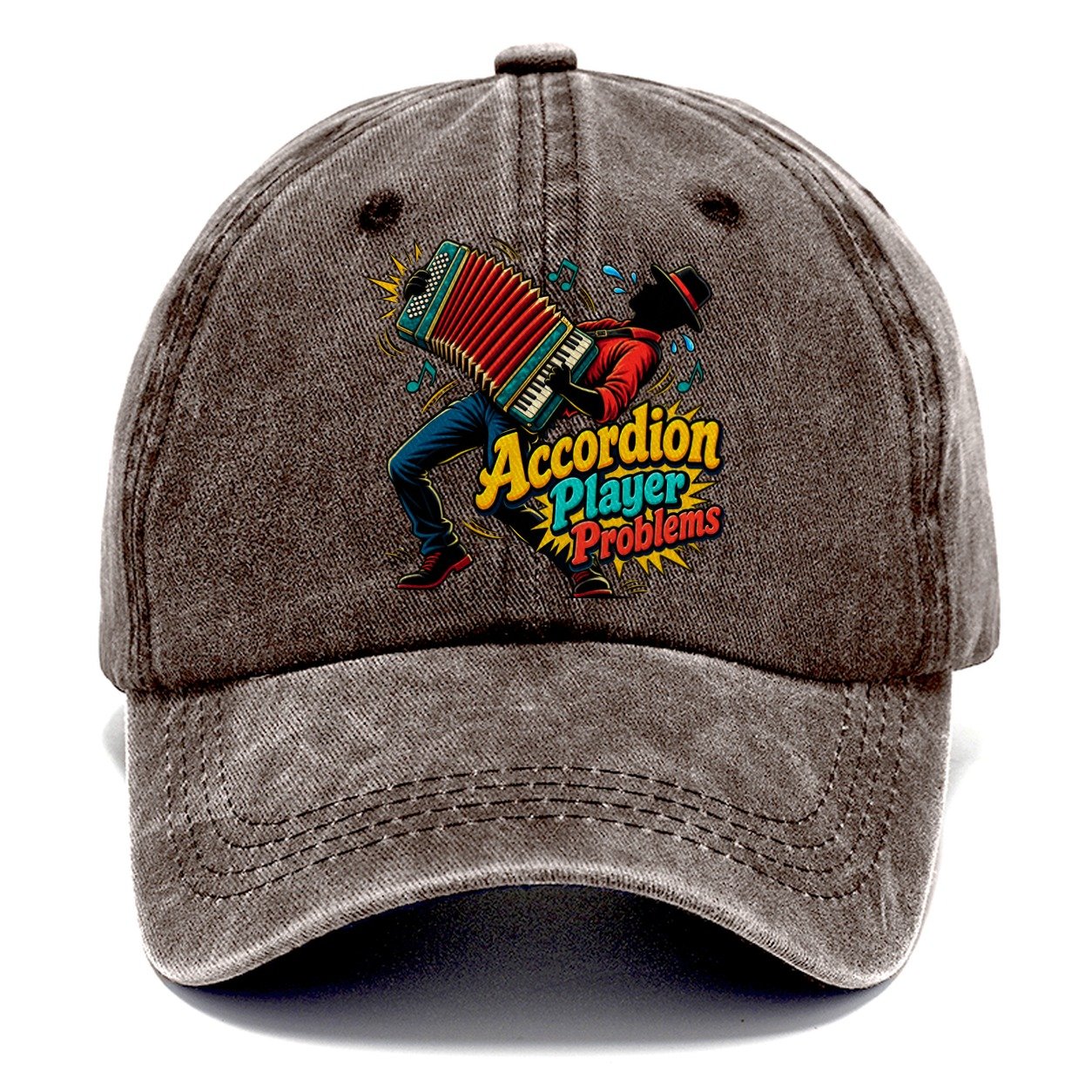 Accordion Player Problems Music Instruments Classic Cap – Brown