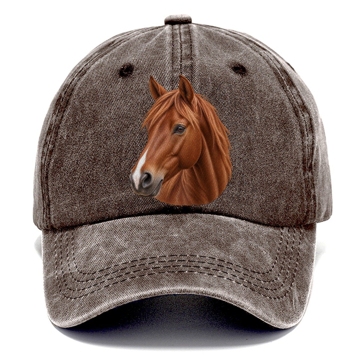 Chestnut Horse Gentle Muzzle Pastimes Companions Classic Cap – Brown
