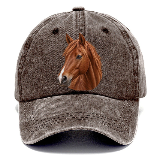 Chestnut Horse Gentle Muzzle Pastimes Companions Classic Cap – Brown