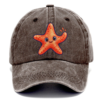 Starfish Front Cheer Sea Sprite Classic Cap – Brown