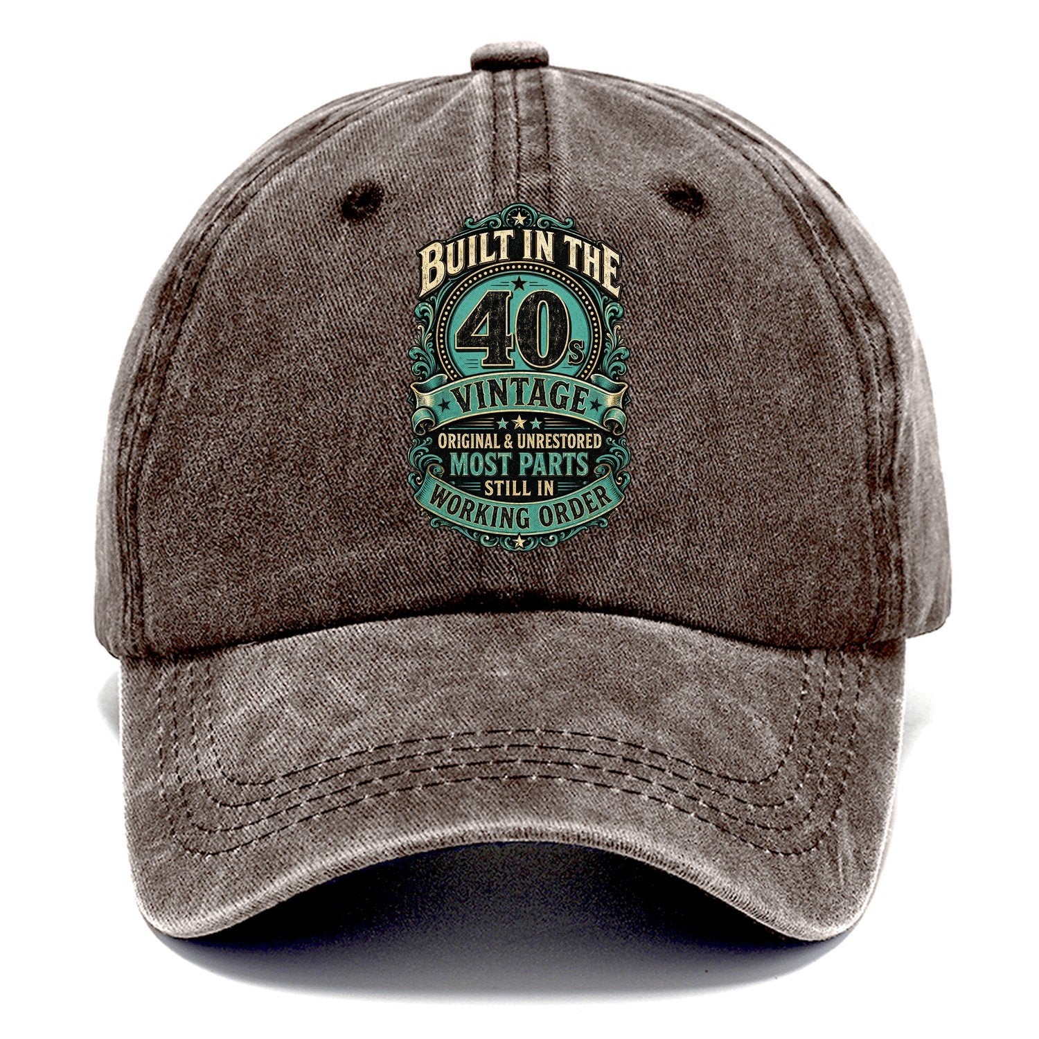 Built In The 40s Vintage Working Order Classic Cap – Brown