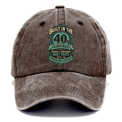 Built In The 40s Vintage Working Order Classic Cap – Brown