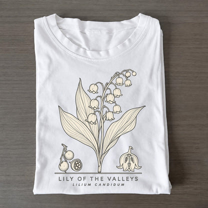 Lily Of The Valleys Olive Line Classic T-shirt – White