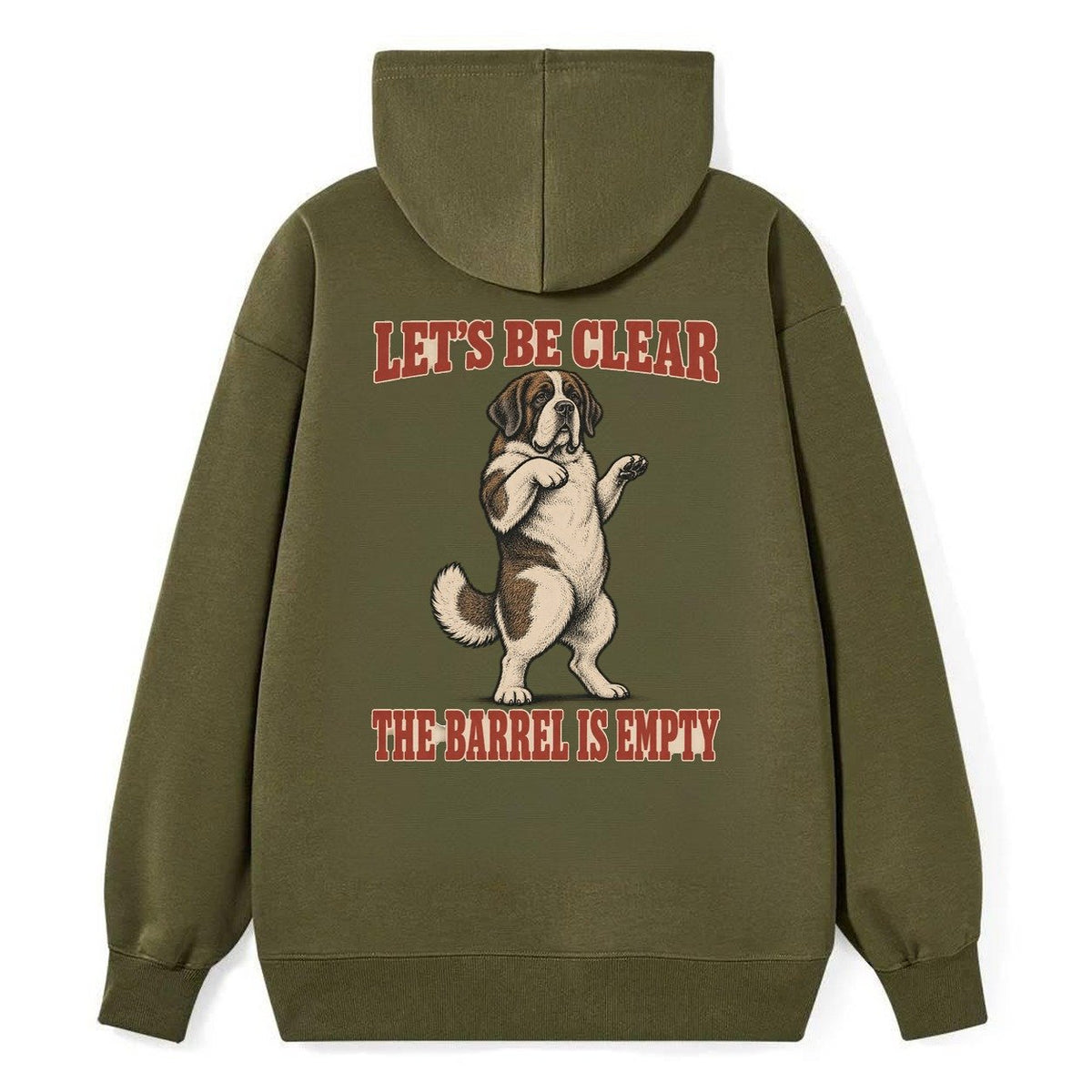 Saint Bernard Dog Declarations Classic Pullover Hoodie – Armygreen