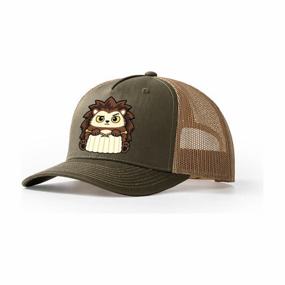 Knitting Hedgehog Yarn Crafts Trucker Hat – Olive Khaki