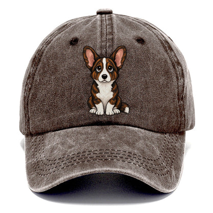 Cardigan Welsh Corgi Sitting Sweetheart Classic Cap – Brown