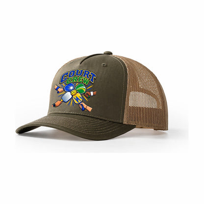 Court Crew Pickleball Life Trucker Hat – Olive Khaki