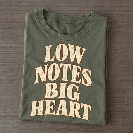 Low Notes Big Heart Pastimes Companions Classic T-shirt – Army Green